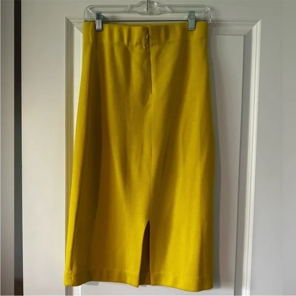J.Crew yellow merino wool knit pencil skirt size small - Picture 10 of 14
